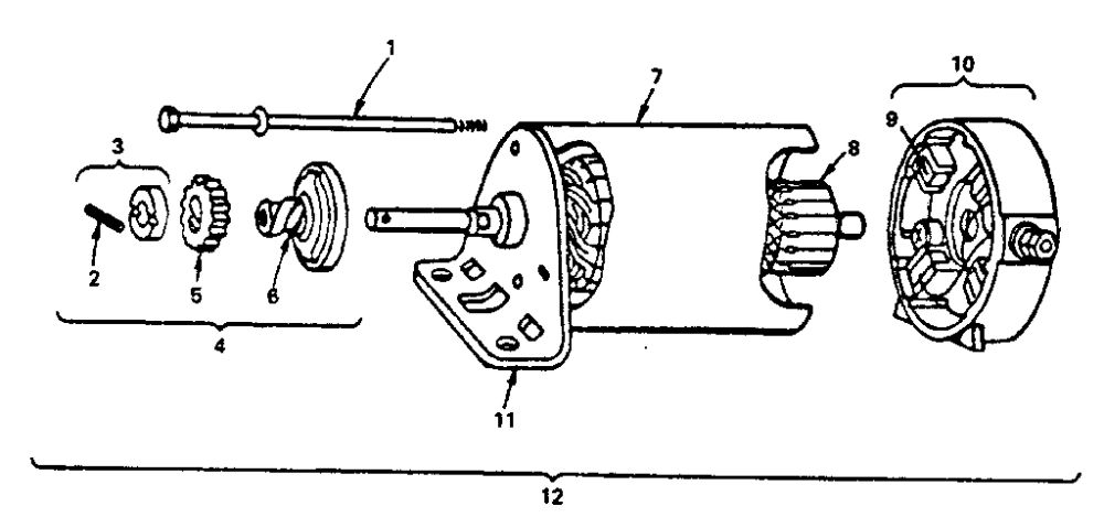 Starter - Motor Diagram and Parts List for 220707-0148-01  Briggs and Stratton Engine